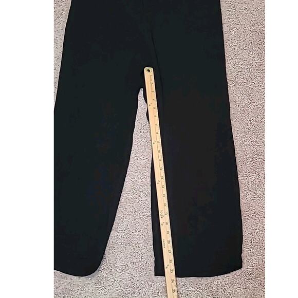 Eileen Fisher Womens Pants Black Size Medium Silk Georgette Crepe Cropped Pant - Picture 6 of 8